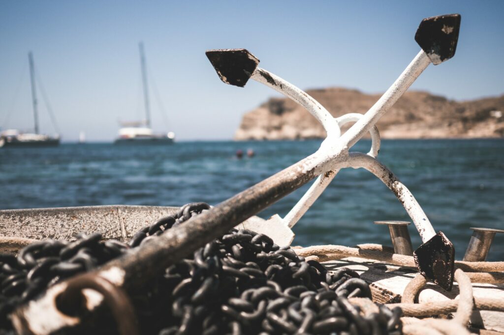anchor on beach